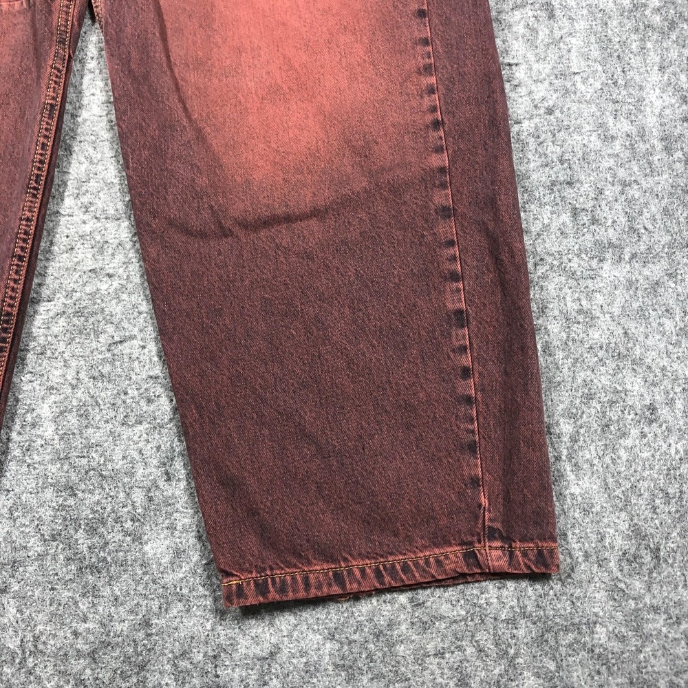 BDG Jeans Womens 28W Red High Rise Wide Leg Adjustable Waist Denim Relaxed - Picture 5 of 16